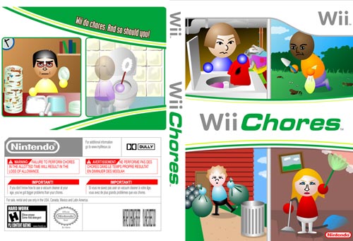 Wii Chores front and back cover