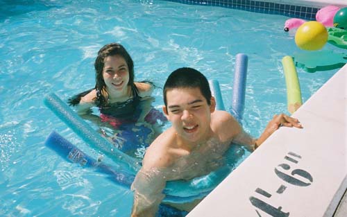 In the pool