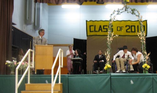Jon listening to speech
