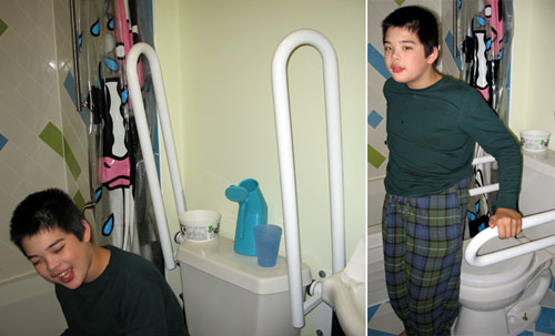 Jon with new grab bars