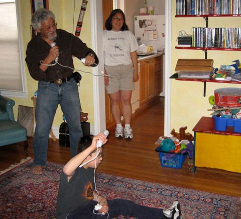 Jon and Grandpa Wii Boxing