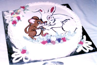 actually cake final version, with cartoony version not nearly what design was