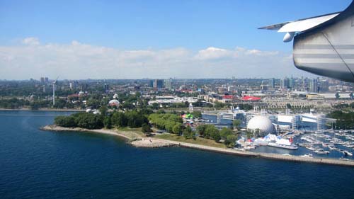 Just before landing