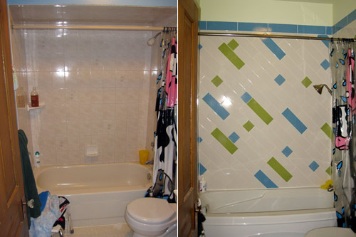 Old vs. new bathroom