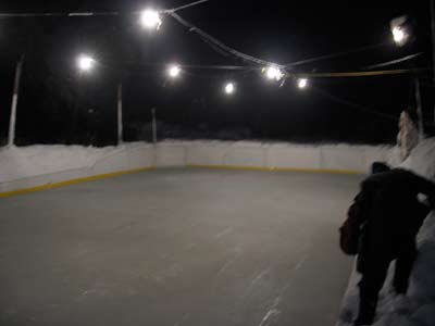 Paul working on his rink
