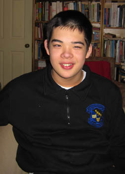 Jon in his school shirt