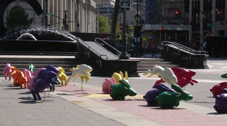animating Playdoh bunnies in New York City