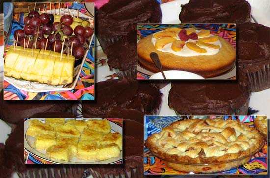 a table full of food