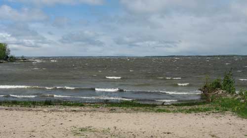 Warm-looking cold beach
