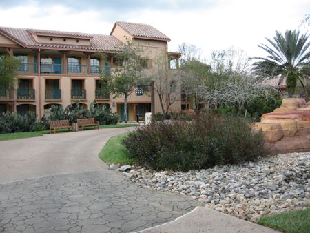Coronado Springs ranchos hotel and cactuses and palm trees