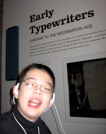 Jon in the Early Typewriter room