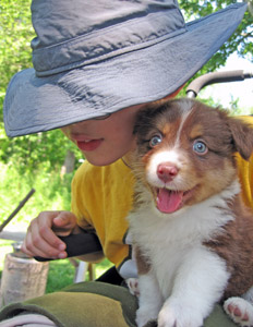 Jon with crazy puppy