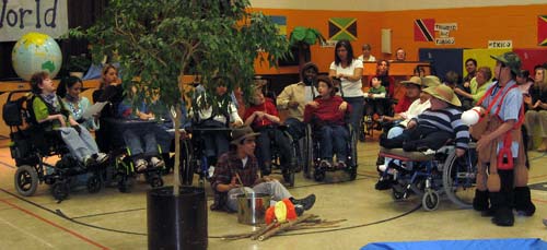 Performance at Jon's school of Waltzing Matilda